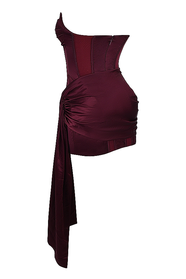 abito corsetto senza spalline mulberry