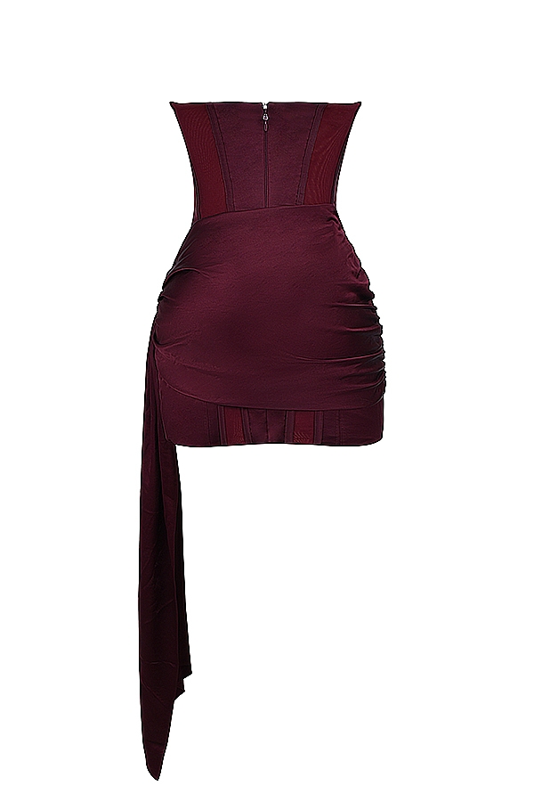 abito corsetto senza spalline mulberry