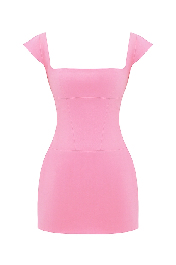 mini abito corsetto rosa francese