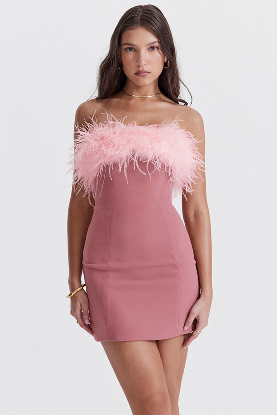 mini abito rosa caldo