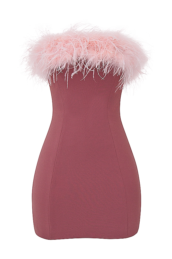 mini abito rosa caldo