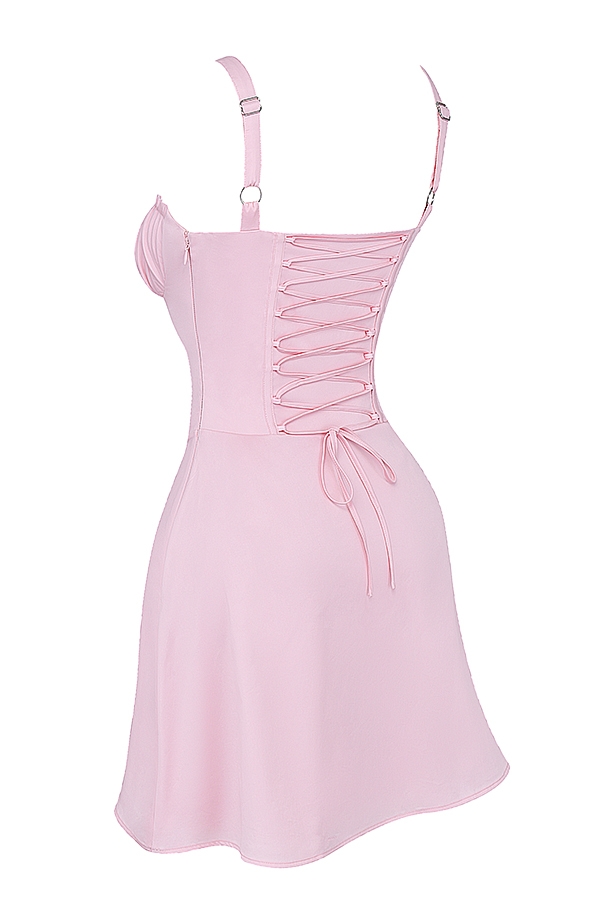 mini abito corsetto rosa baby