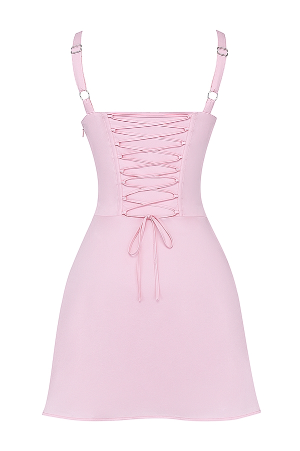 mini abito corsetto rosa baby