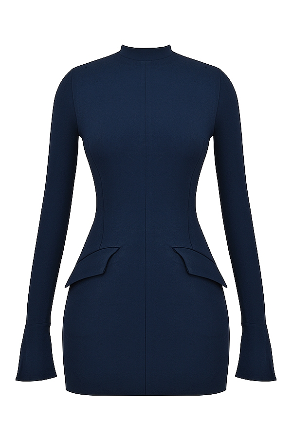 mini abito blu navy