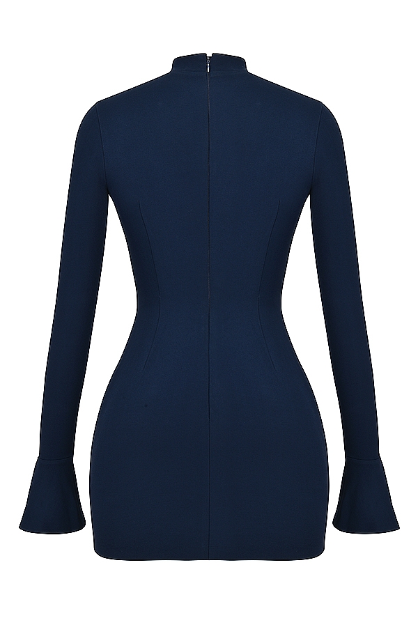 mini abito blu navy