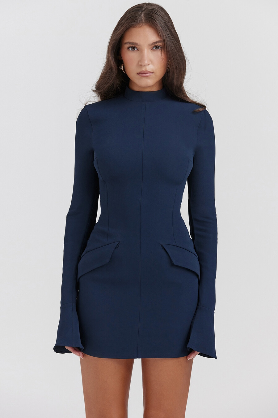 mini abito blu navy