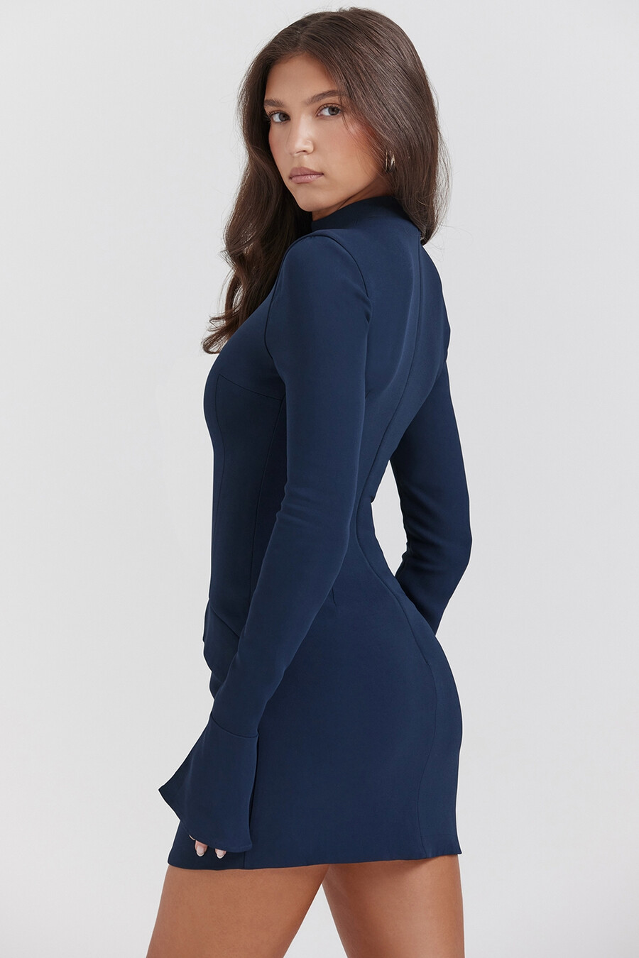 mini abito blu navy