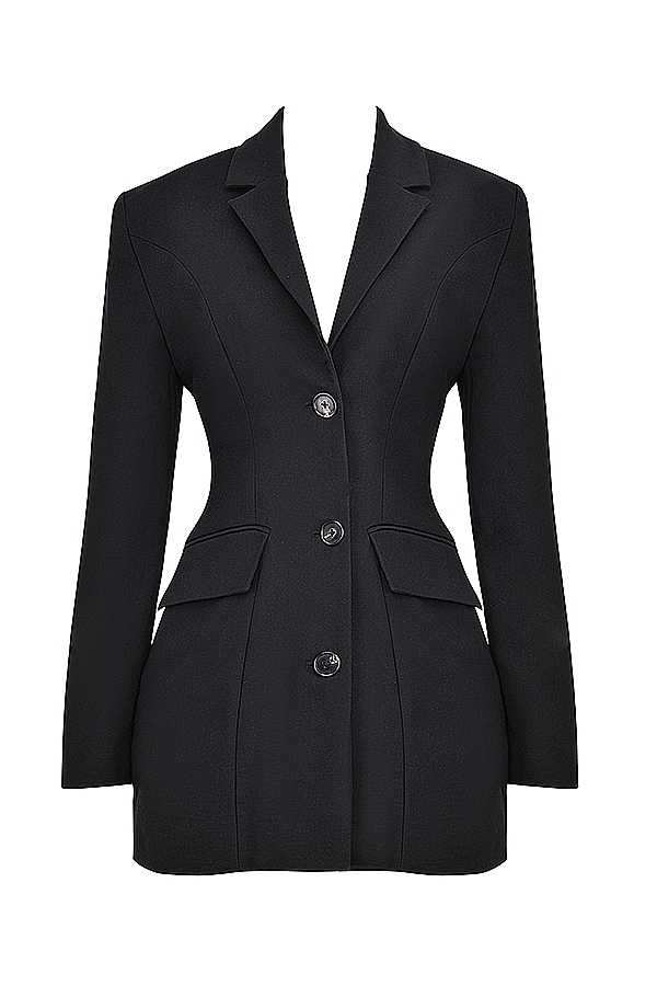 mini abito blazer nero
