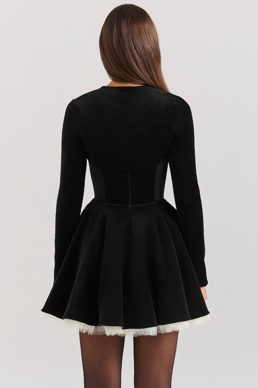 bolero corto in velluto elasticizzato nero