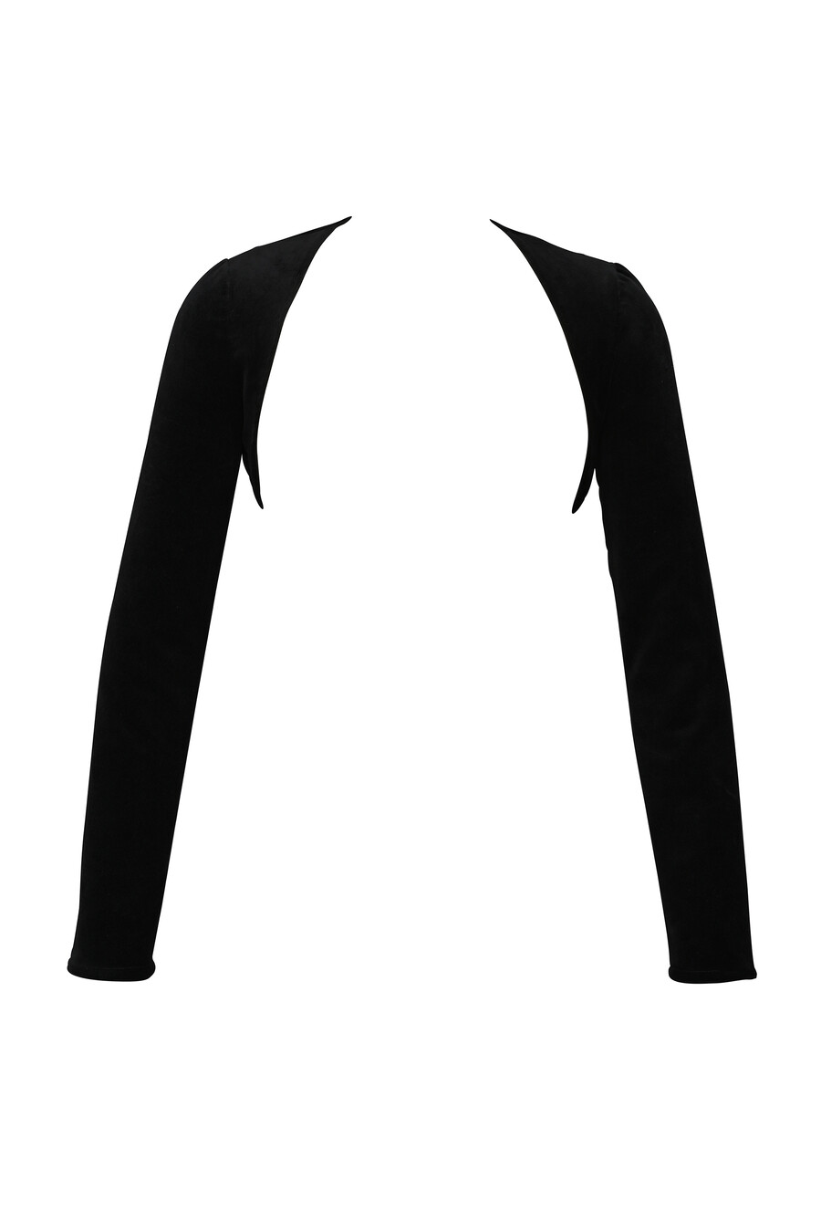 bolero corto in velluto elasticizzato nero