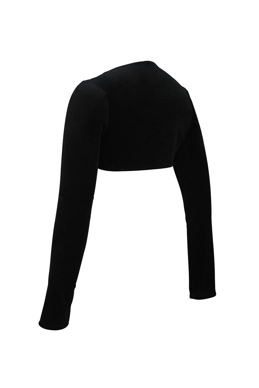 bolero corto in velluto elasticizzato nero