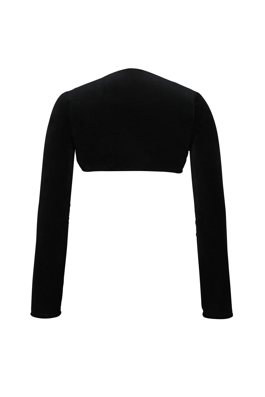 bolero corto in velluto elasticizzato nero