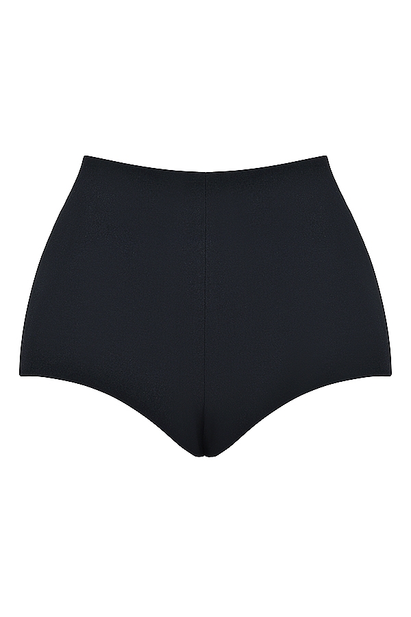 pantaloncini neri a vita alta