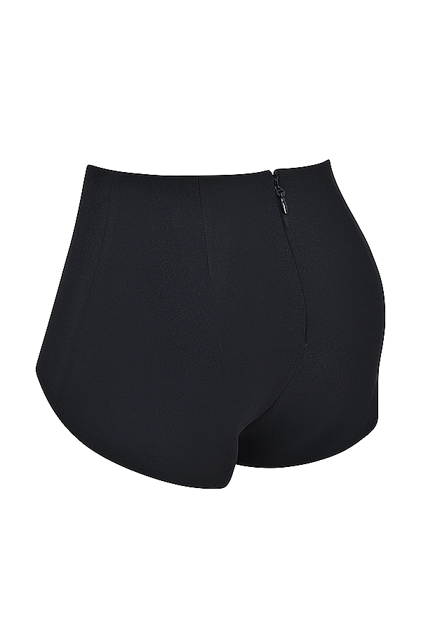 pantaloncini neri a vita alta