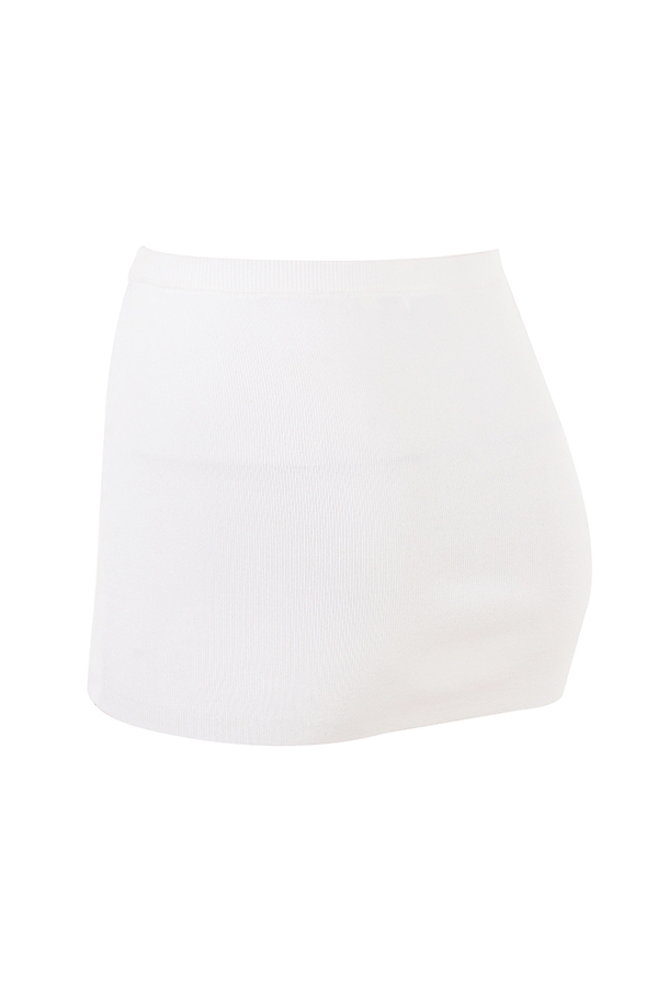 minigonna bianca in maglia