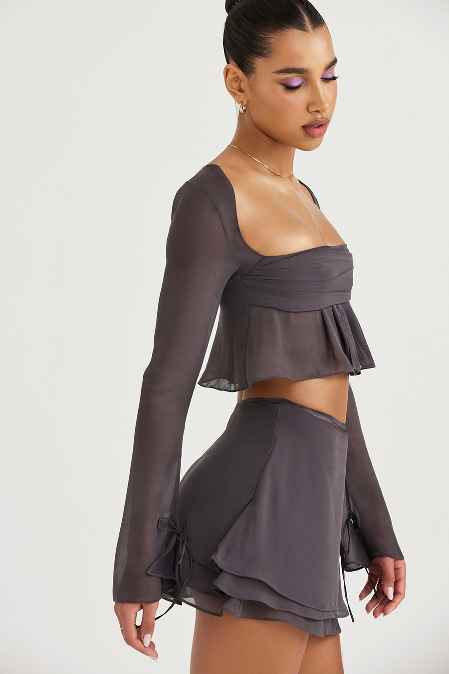 minigonna a strati shadow floaty