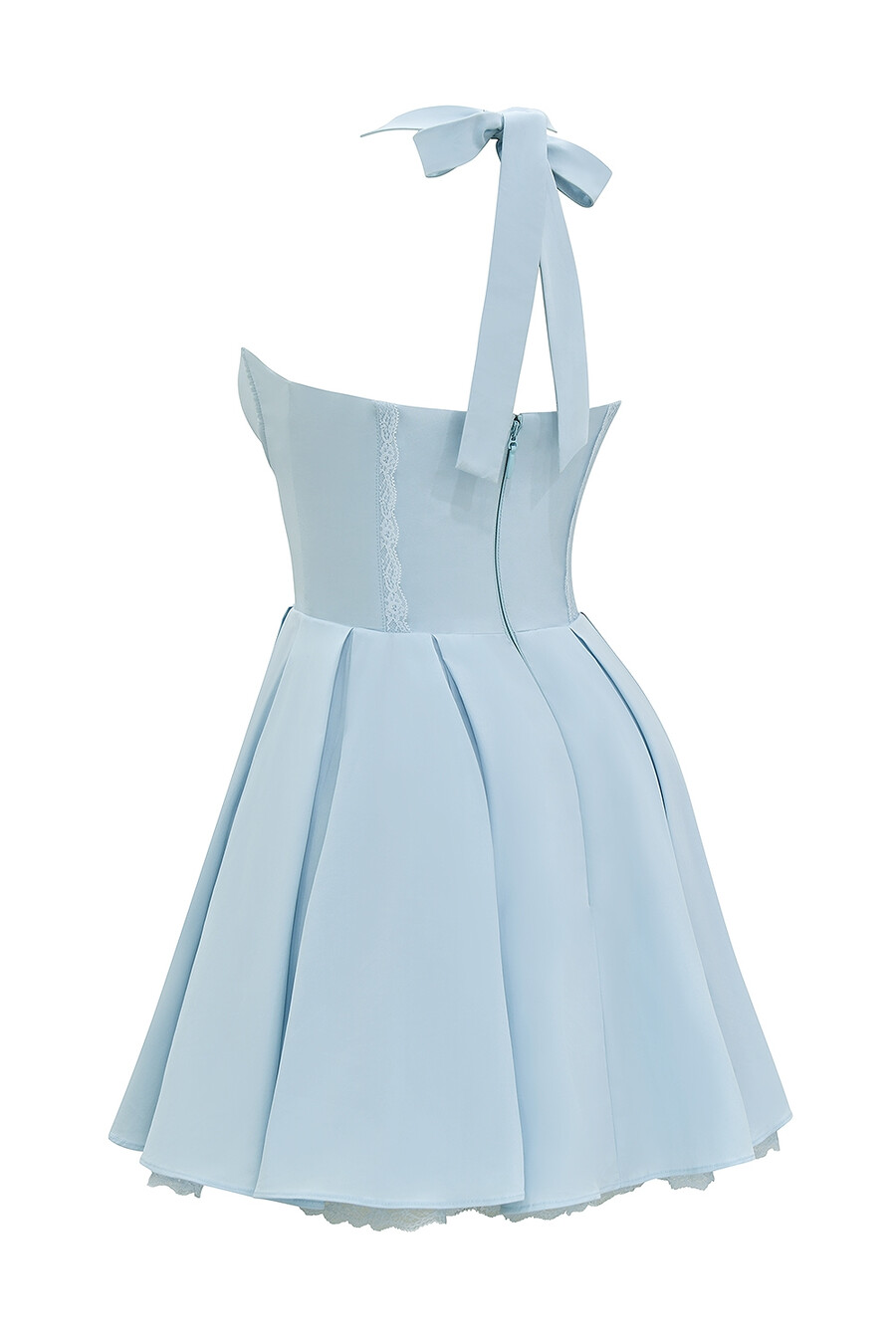 mini abito in cotone con scollo allamericana bluebell