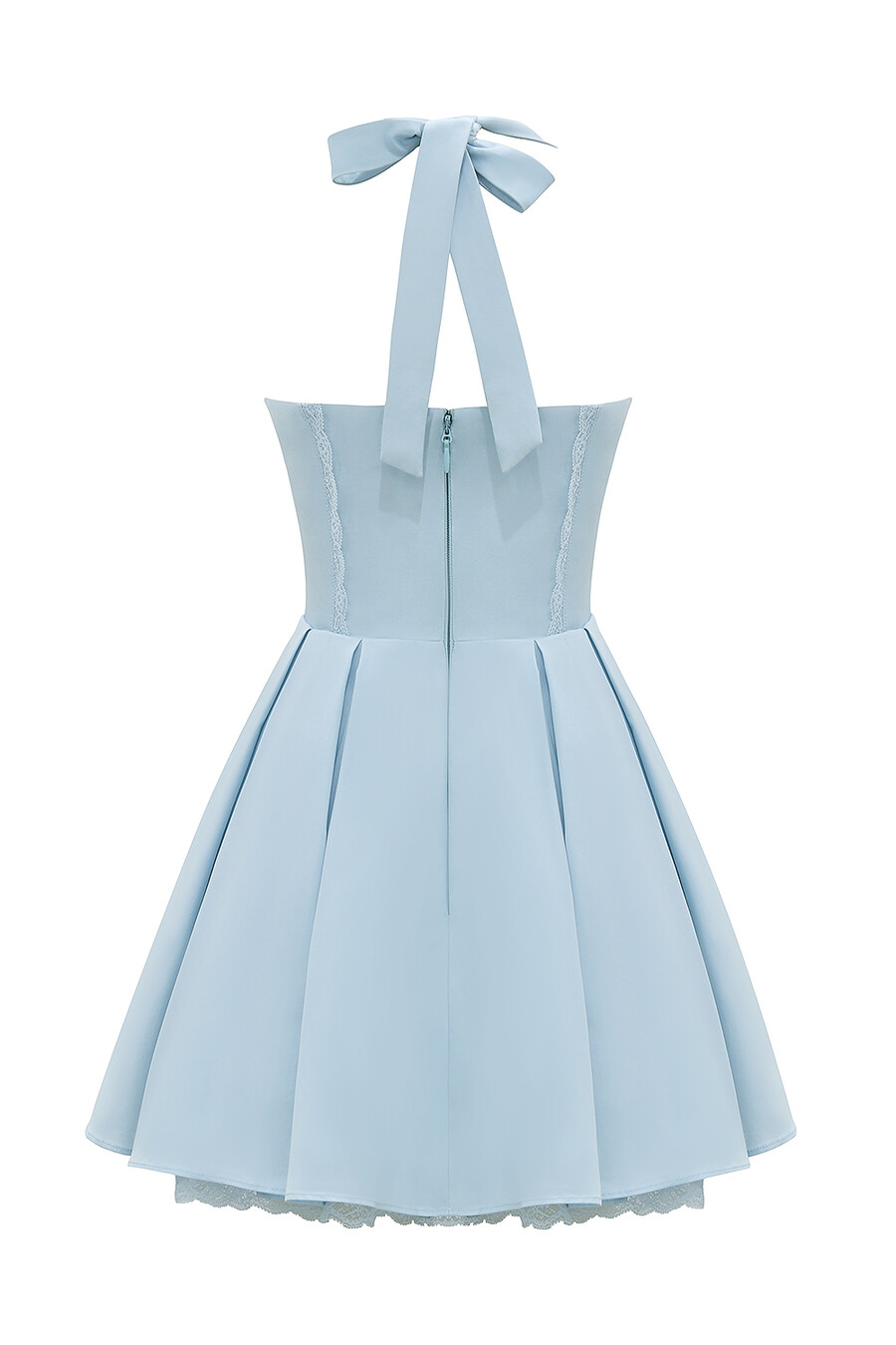 mini abito in cotone con scollo allamericana bluebell