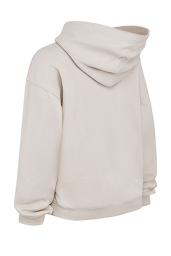 felpa con cappuccio e zip cloud