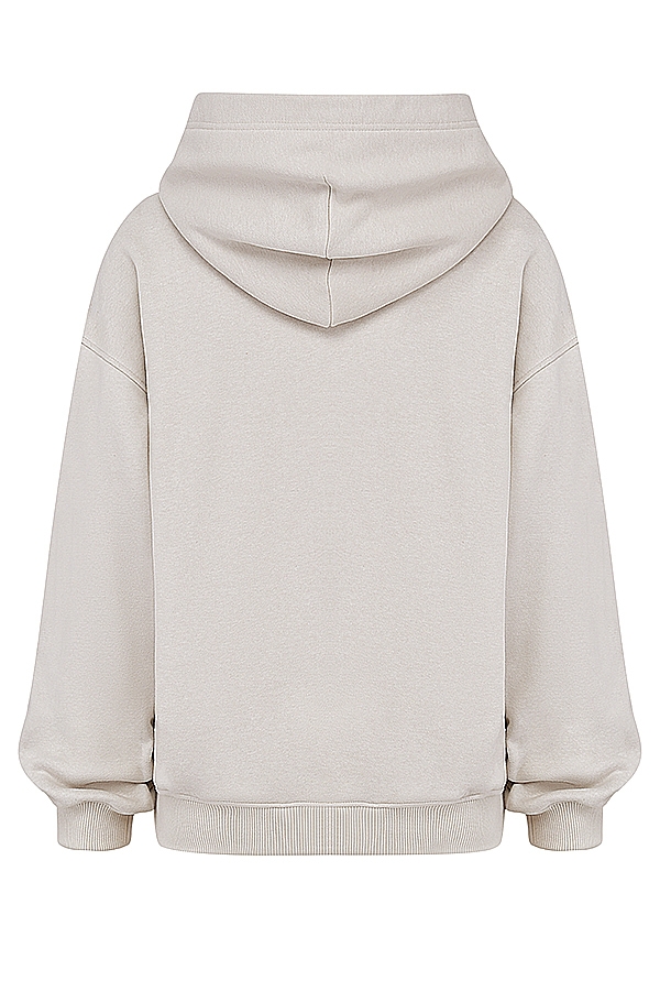 felpa con cappuccio e zip cloud