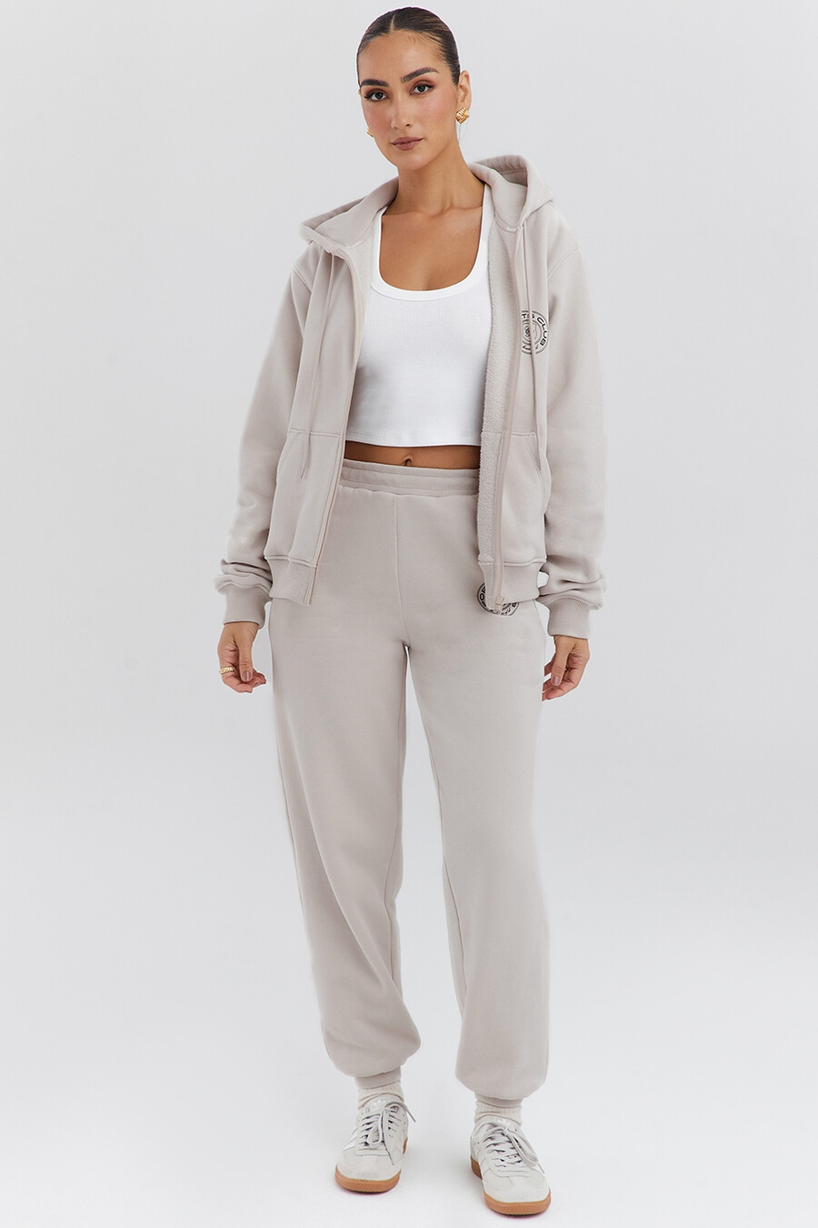 felpa con cappuccio e zip cloud
