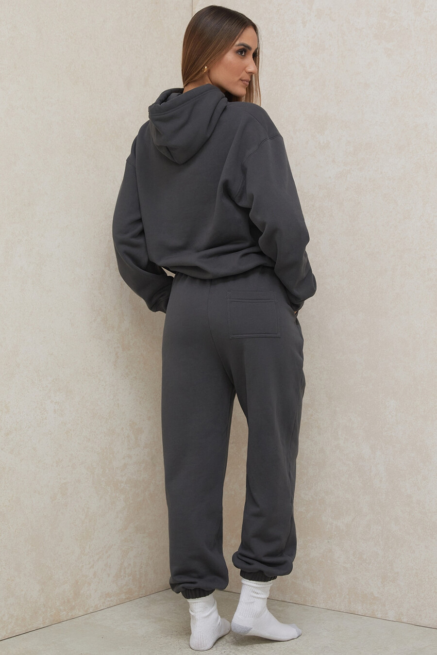 felpa oversize color carbone