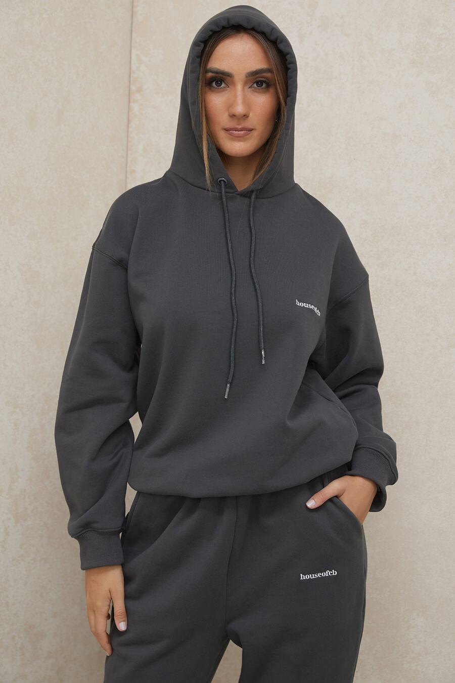 felpa oversize color carbone