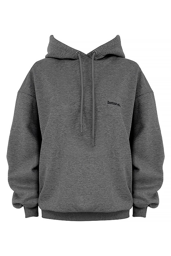 felpa con cappuccio oversize grigio scuro