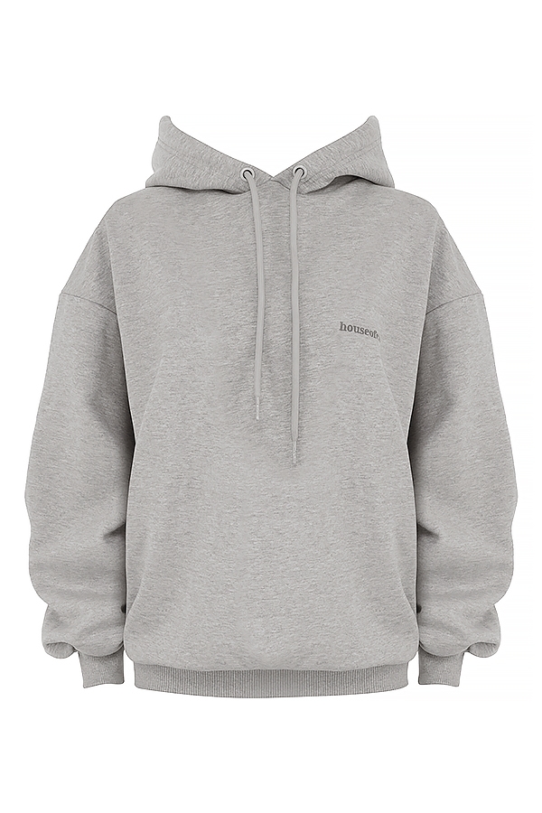 felpa con cappuccio oversize grigio chiaro