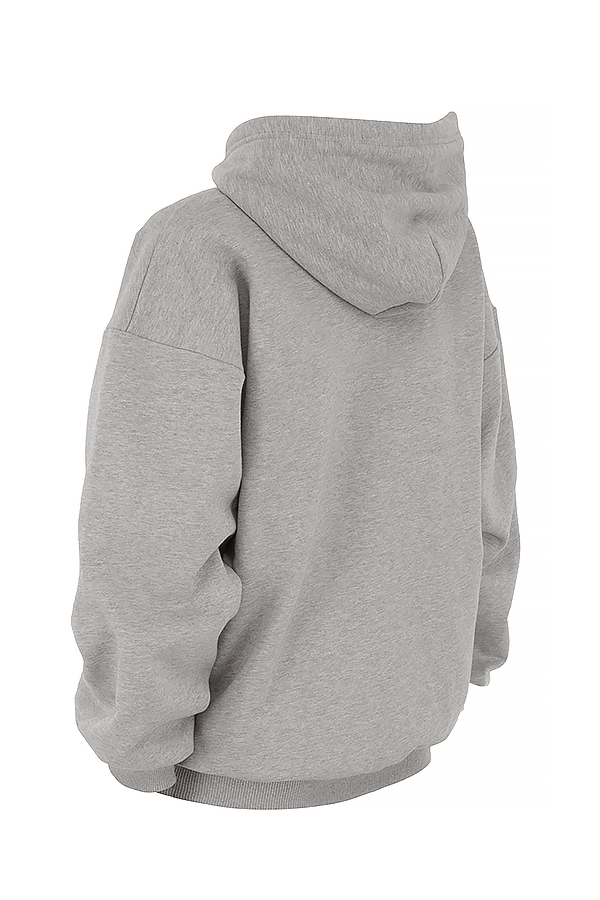 felpa con cappuccio oversize grigio chiaro