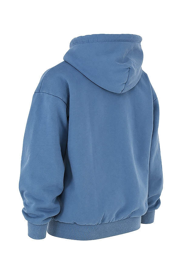 felpa con cappuccio e zip azure