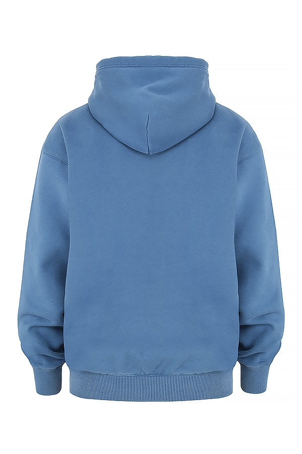 felpa con cappuccio e zip azure