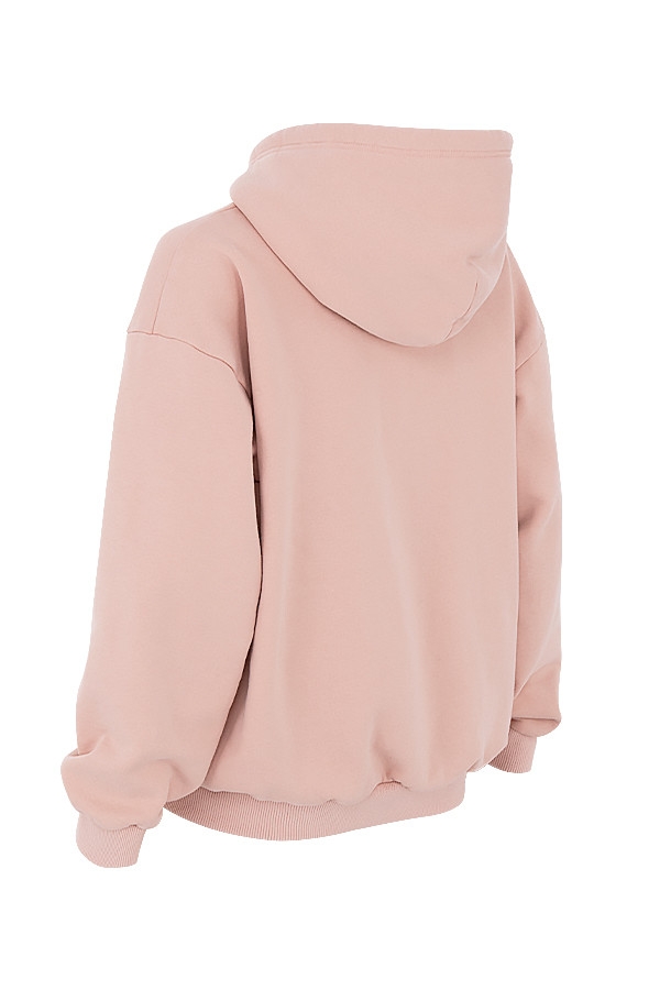 felpa con cappuccio e zip blush blush
