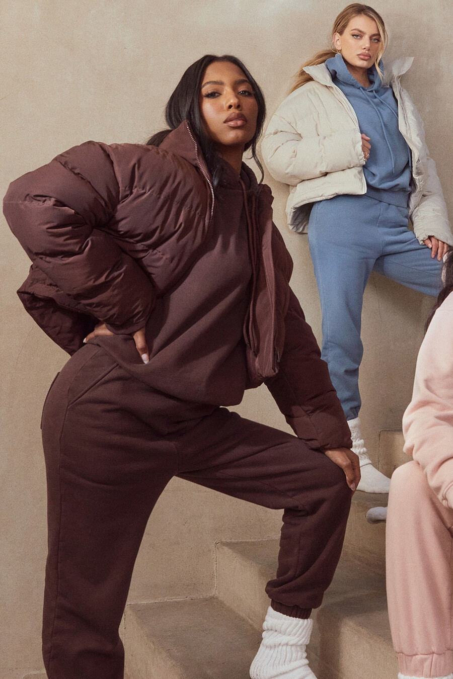 felpa con cappuccio oversize azzurra