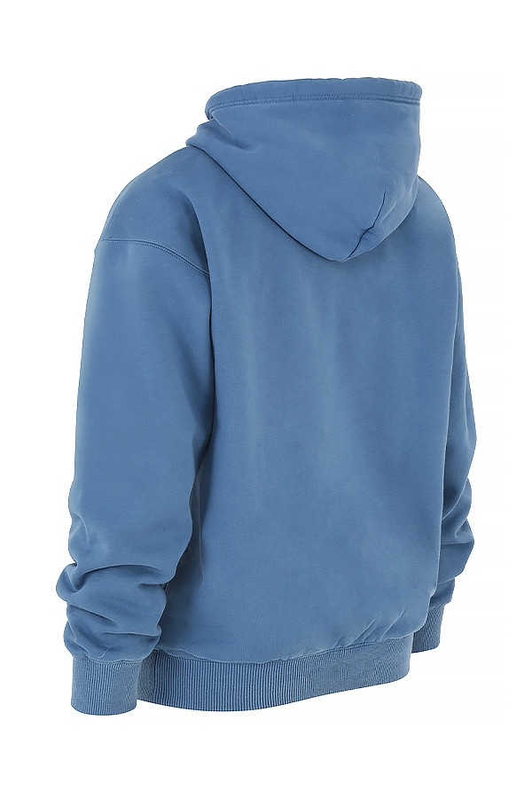 felpa con cappuccio oversize azzurra