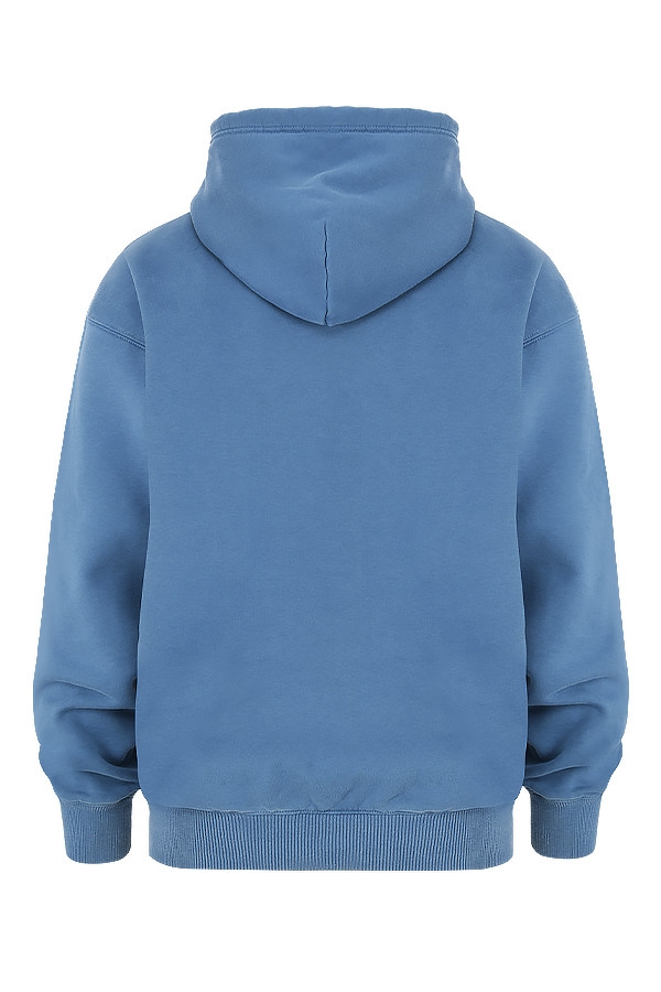 felpa con cappuccio oversize azzurra