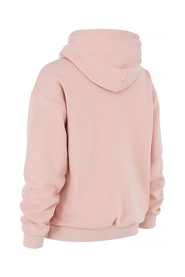 felpa oversize con cappuccio blush
