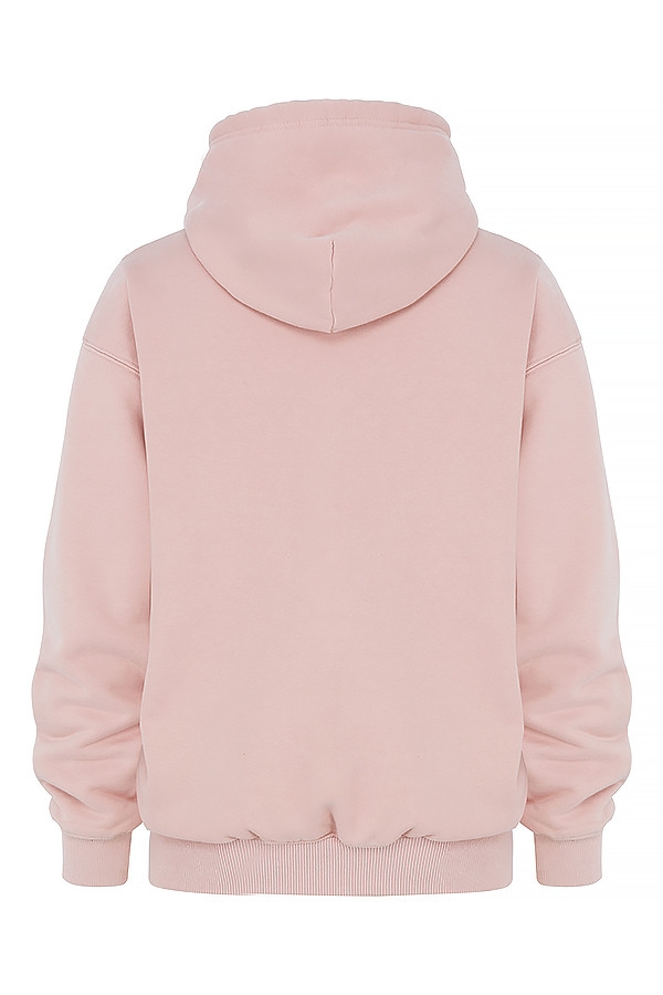 felpa oversize con cappuccio blush