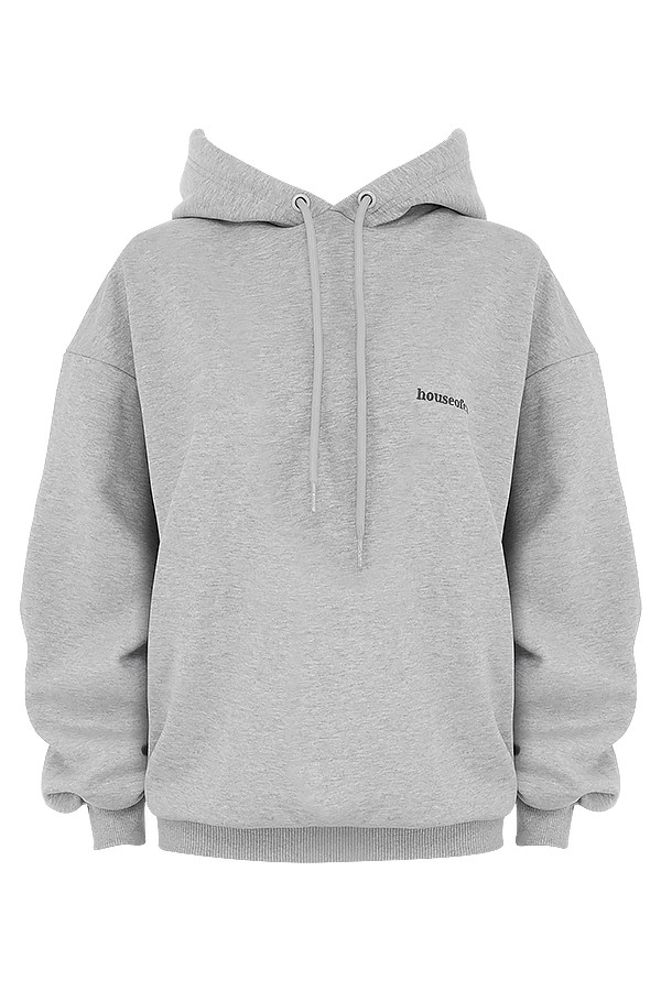 felpa con cappuccio oversize grigia