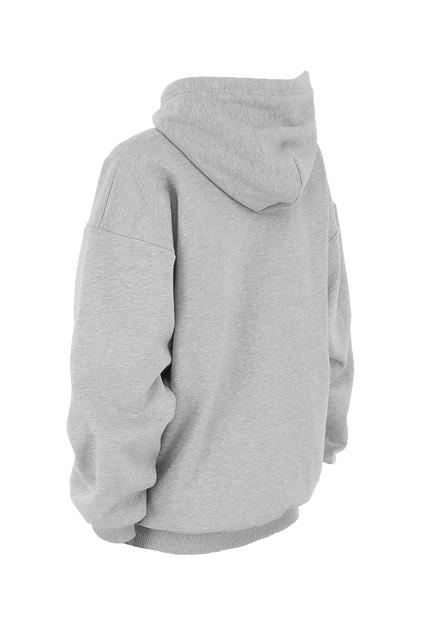 felpa con cappuccio oversize grigia