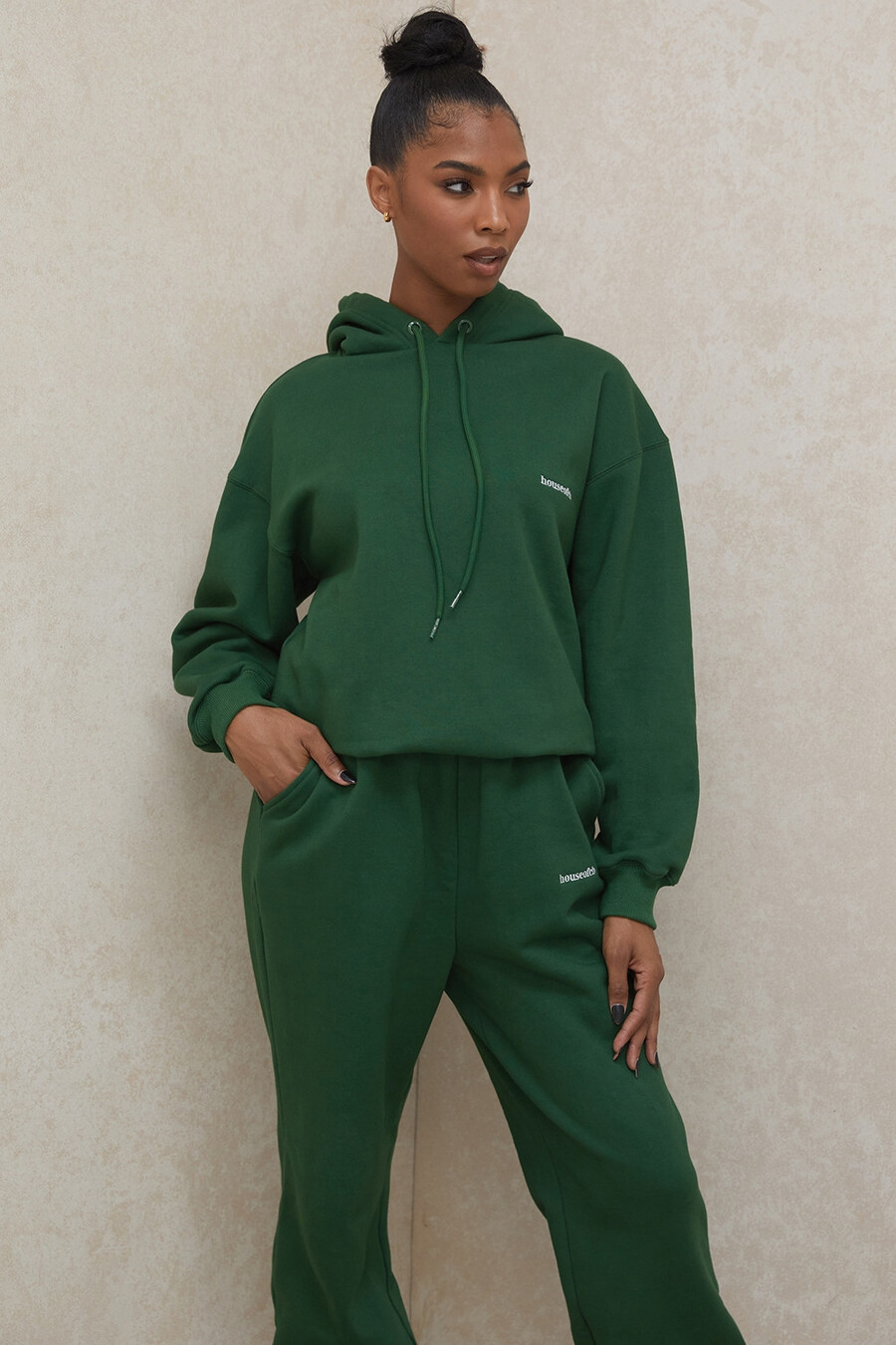 felpa con cappuccio oversize verde