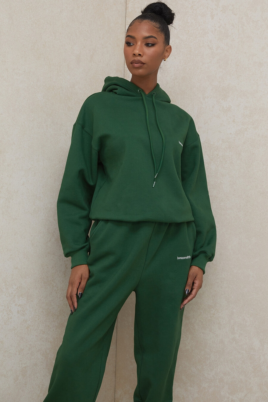 felpa con cappuccio oversize verde