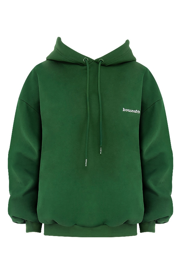felpa con cappuccio oversize verde