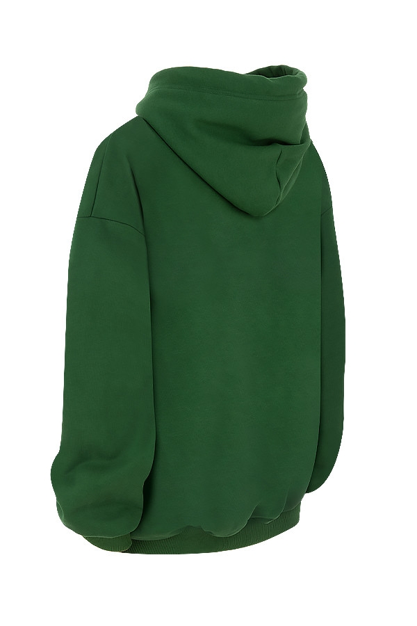 felpa con cappuccio oversize verde