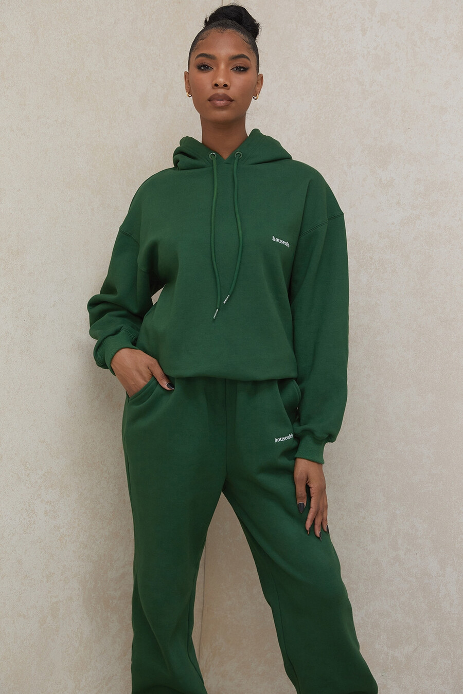 felpa con cappuccio oversize verde