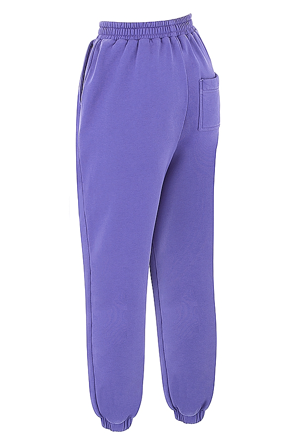 pantaloni da jogging con retro in pile viola
