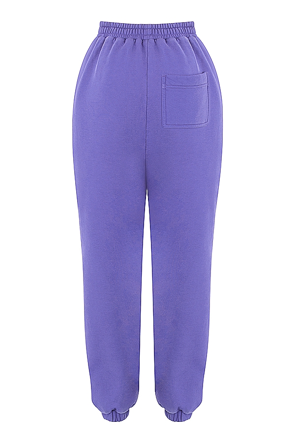 pantaloni da jogging con retro in pile viola