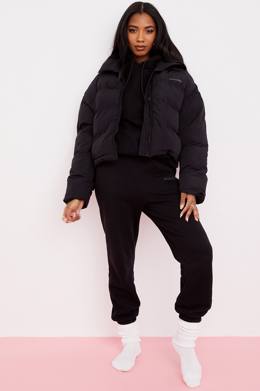 pantaloni da jogging con retro in pile ink