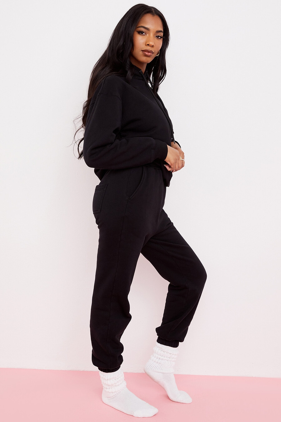 pantaloni da jogging con retro in pile ink