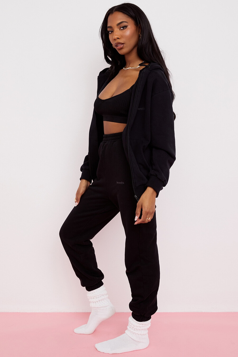 pantaloni da jogging con retro in pile ink